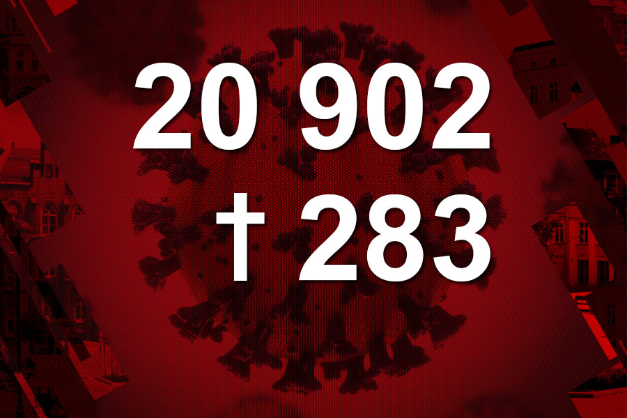 20902 nowe zakażenia i 283 ofiary koronawirusa