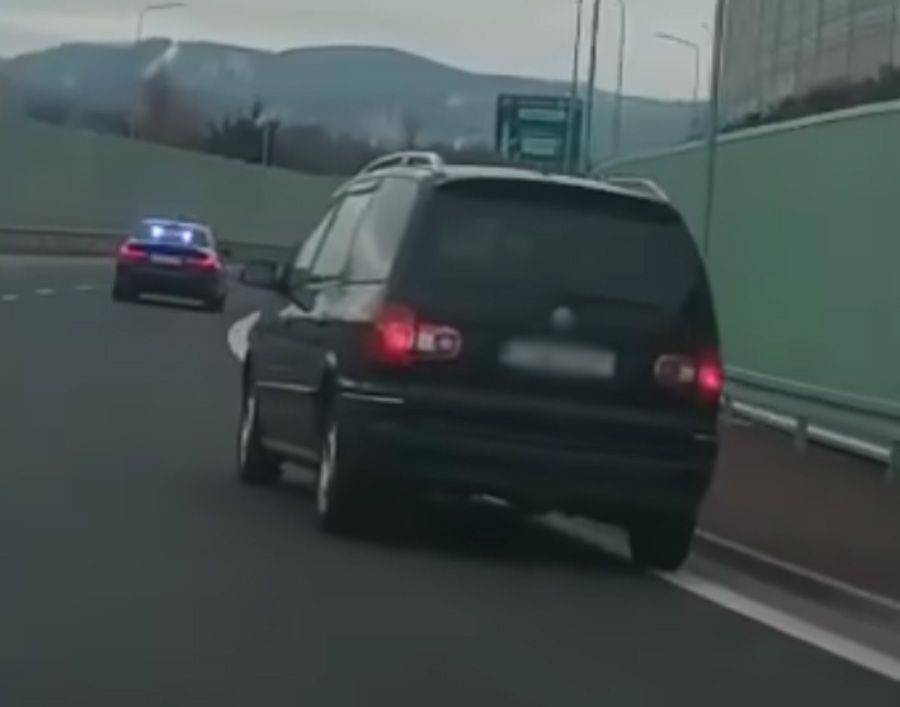 Policyjne-cywilne BMW w akcji na Europejce (VIDEO)